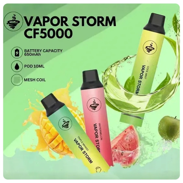風暴5000口（新品）買五送一 風暴拋棄式電子煙